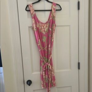 Lilly Pulitzer Pink Floral XL Sleeveless Dress